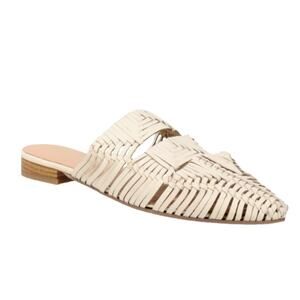 Matisse East End Woven Mule Bone Leather Slide Flat Size 8 Boho